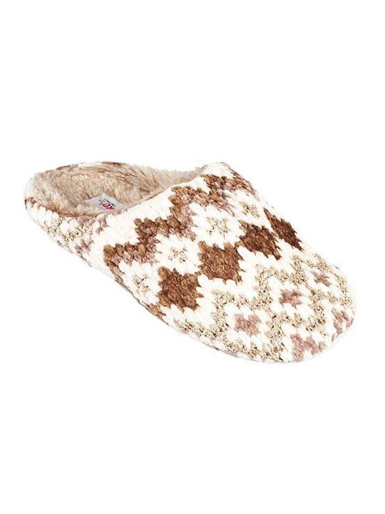 Mitsuko Women's Slipper In Beige Colour