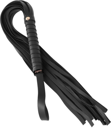 Coquette Vegan Leather Pleasure Flogger Μαστίγιο σε Μαύρο Χρώμα
