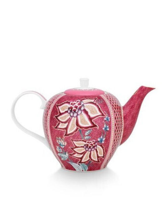 PiP Studio Flower Festival Чайник Порцелан Розов 1600мл