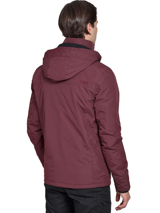 Ice Tech Herren Winter Jacke Lässig Cherry