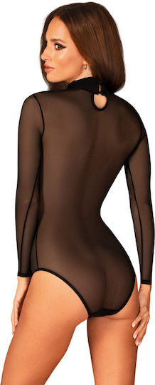 Obsessive B136 Sexy Bodysuit Corp Black