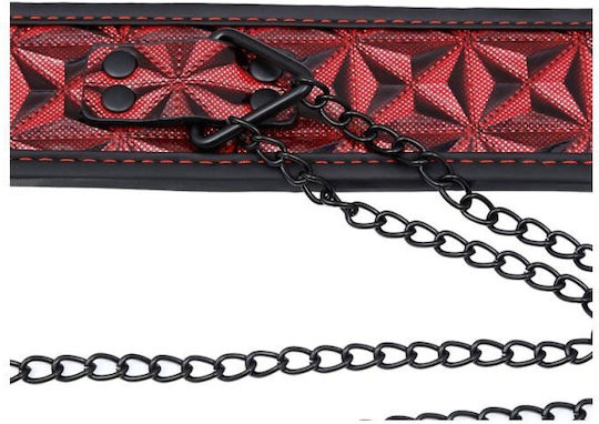 IntoYou Diamond Line Collar With Nipple Clamps BDSM Kit σε Κόκκινο Χρώμα