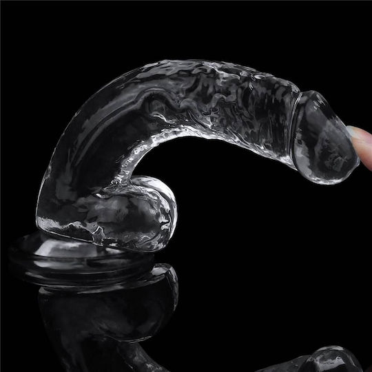Lovetoy Flawless Realistic Dildo With Scrotum And Suction Cup Transparent 19cm