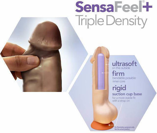 Dr. Skin Plus Posable Ρεαλιστικό Dildo με Βεντούζα Chocolate 15cm