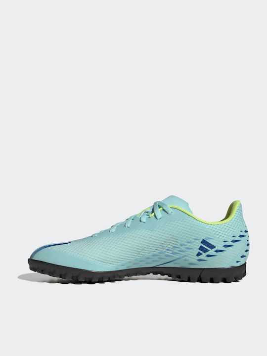 adidas X Speedportal.4 Football Shoes with Molded Cleats Clear Aqua / Power Blue / Solar Yellow