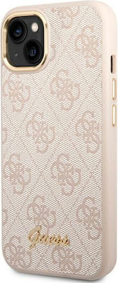 Guess Vintage Gold Logo Back Cover Πλαστικό Ροζ (iPhone 14 Plus)