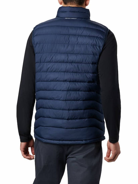 Columbia Powder Lite Vest Men's Sleeveless Puffer Jacket Waterproof Blue