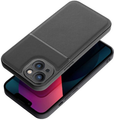 Forcell Noble Umschlag Rückseite Silikon Schwarz (iPhone 13)