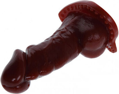 Baile Manșon Stimulator Cu Vibrație Extensie De Penis Cu Vibrație Maro 13cm