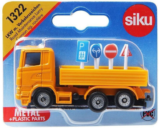 Siku With Traffic Signs Truck 1:50 For 3+ Years Old