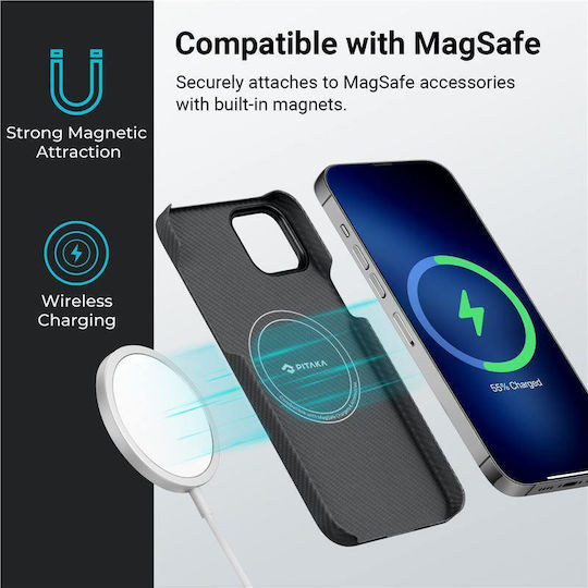 Pitaka MagEZ 3 1500D Back Cover Aramid Fiber 1.05mm Μαύρο (iPhone 14 Plus)