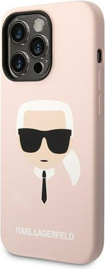 Karl Lagerfeld Karl`s Head Back Cover Plastic / Silicone Light Pinkαι (iPhone 14 Pro Max)