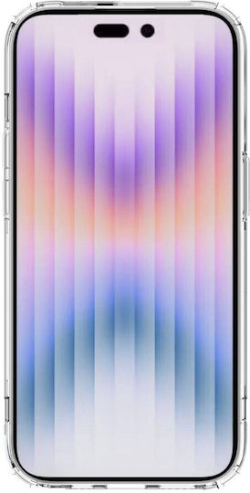 Nillkin Nature Pro Magnetic Umschlag Rückseite Silikon Transparent / White (iPhone 14 Pro)