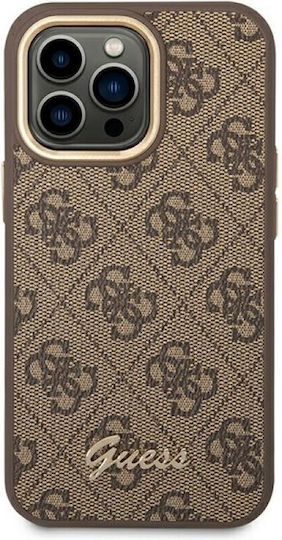 Guess Vintage Gold Logo Back Cover Πλαστικό Καφέ (iPhone 14 Pro)