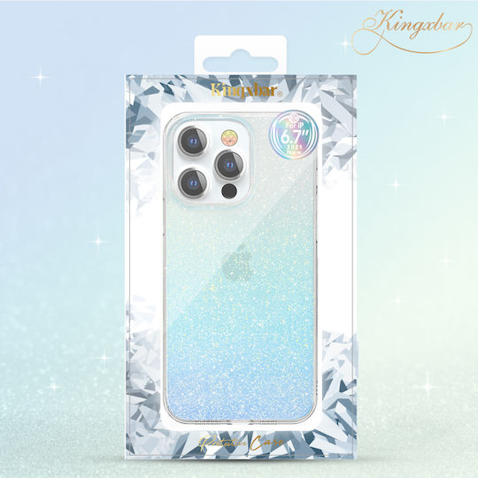 Kingxbar Streamer Back Cover Σιλικόνης 0.5mm Blue Glitter (iPhone 13 Pro Max)