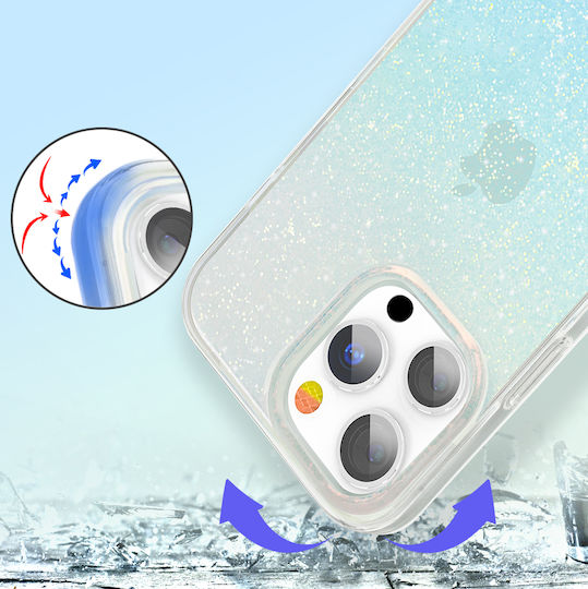 Kingxbar Streamer Back Cover Σιλικόνης 0.5mm Blue Glitter (iPhone 13 Pro Max)