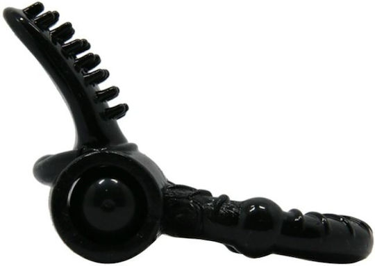Baile Sweet Ring Δονούμενο Δαχτυλίδι Πέους Σιλικόνης Black D-219325