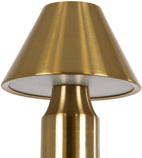 GloboStar Lunna Plastic Table Lamp LED with Gold Shade and Base