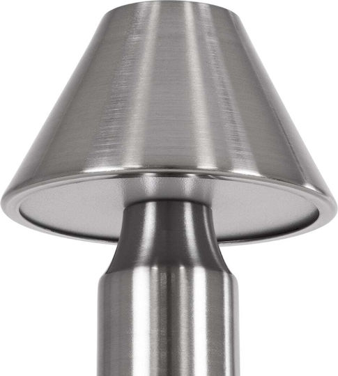 GloboStar Lunna Plastic Table Lamp LED with Silver Shade and Base