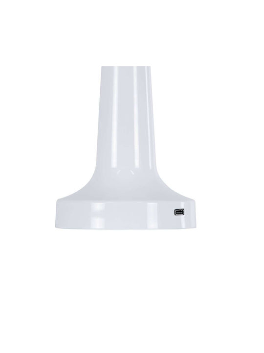 GloboStar Nanna Plastic Table Lamp LED with White Shade and Base