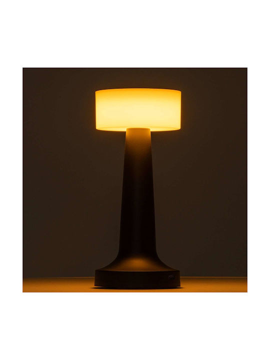 GloboStar Nanna Plastic Table Lamp LED with White Shade and Gold Base