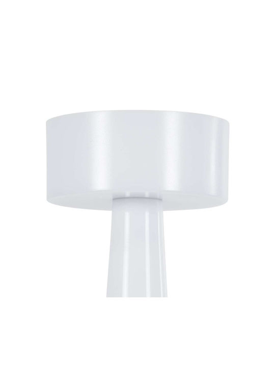 GloboStar Nanna Plastic Table Lamp LED with White Shade and Base