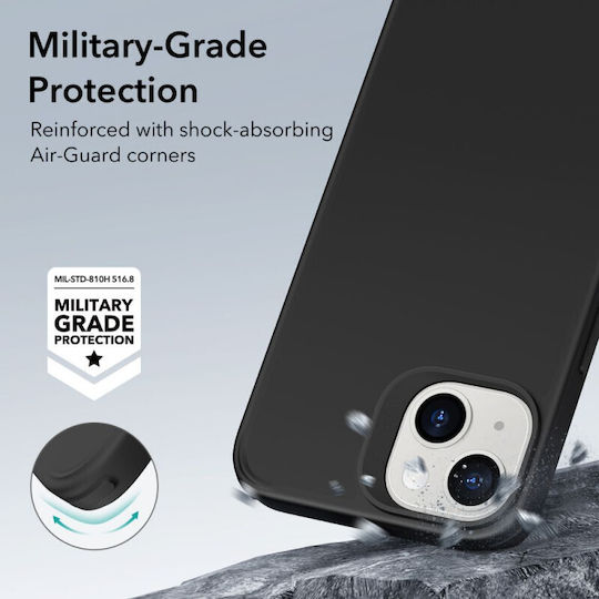 ESR CH Halolock Umschlag Rückseite Silikon 0.5mm Schwarz (iPhone 14 Plus)