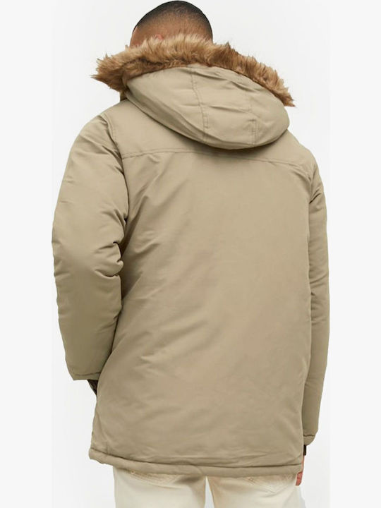 Geacă Parka De Iarnă Maro
