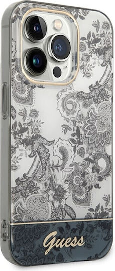 Guess Toile De Jouy Umschlag Rückseite Kunststoff Gray (iPhone 14 Pro Max)