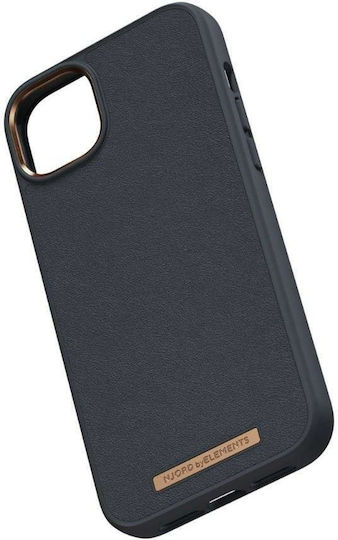 Njord Leather Back Cover Δερμάτινο 2mm Μαύρο (iPhone 14 Plus)
