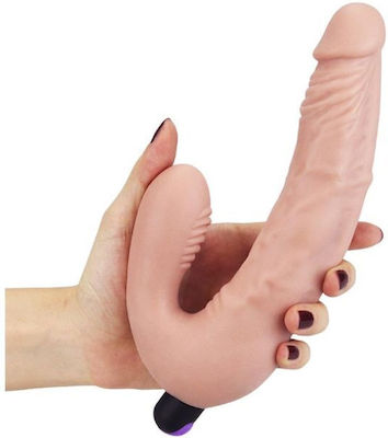 Lovetoy iJoy Trägerlos mit Doppelter Dildo in Fleisch Farbe