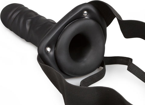 XR Size Matters Erection Assist Gurtzeug mit Dildo in Schwarz Farbe