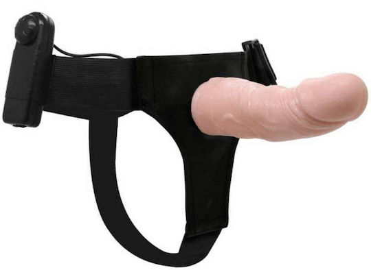 Baile Ultra Passionate Harness Harness με Dildo 15cm και Δόνηση στο χρώμα του δέρματος