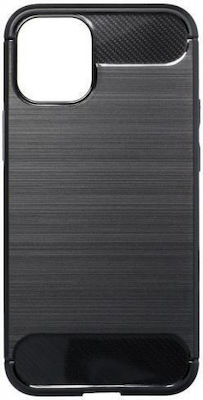 Forcell Carbon Silicone Back Cover Black (iPhone 14)