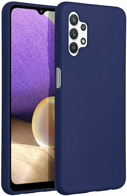 Forcell Soft Umschlag Rückseite Silikon Marineblau (Galaxy A32 4G)