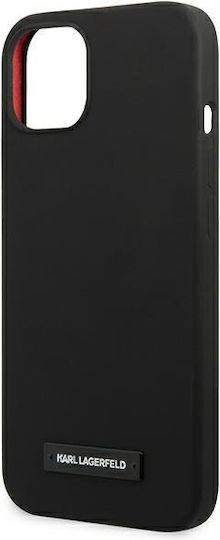 Karl Lagerfeld Plaque Back Cover Σιλικόνης Μαύρο (iPhone 13 mini)