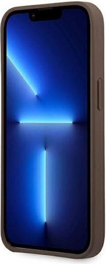 Guess Metal Logo Back Cover Πλαστικό Καφέ (iPhone 14 Pro)