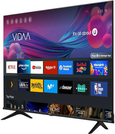 Hisense Smart Τηλεόραση 55" 4K UHD LED A6B HDR (2021) 55A6BG