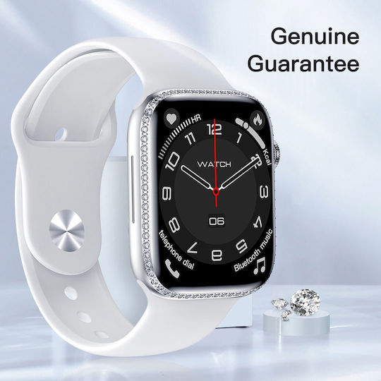 Microwear W27z Aluminium 45mm Smartwatch με Παλμογράφο (Μαύρο)
