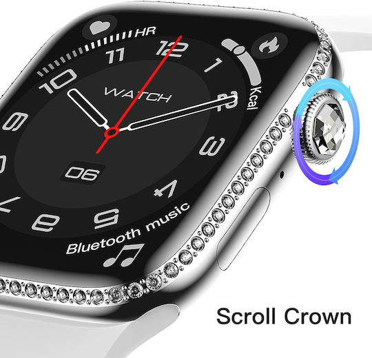 Microwear W27z Aluminium 45mm Smartwatch με Παλμογράφο (Μαύρο)