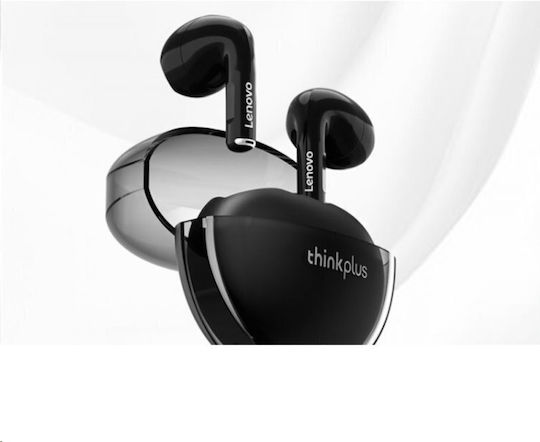 Lenovo LP80 Pro Earbud Bluetooth Handsfree Ακουστικά με Θήκη Φόρτισης Μαύρα