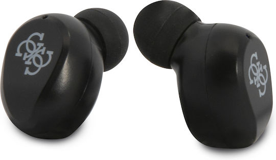 Guess Classic Logo In-ear Bluetooth Handsfree Earphones with Charging Case Black