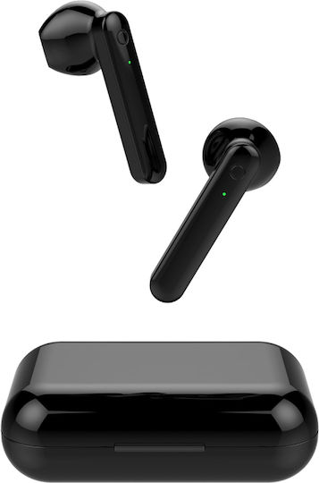 Forever TWE-110 Earbud Bluetooth Handsfree Ακουστικά με Θήκη Φόρτισης Μαύρα