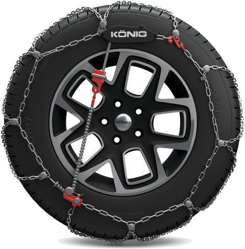Konig XG Cross No 243 Anti-slip Chains Thickness 9mm Passenger & 4x4 Car 2pcs