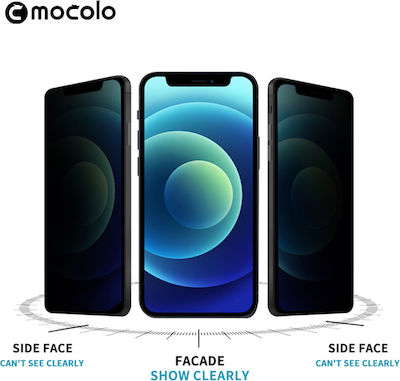 Mocolo Full Glue Privacy Full Face Tempered Glass Μαύρο (iPhone SE 2022 / 2020 / 8 / 7)