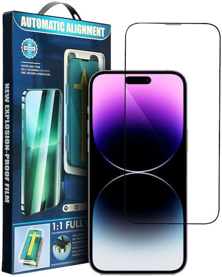 HDClear 5D Закалено стъкло за цялото лице Черен (iPhone 12 / 12 Pro)