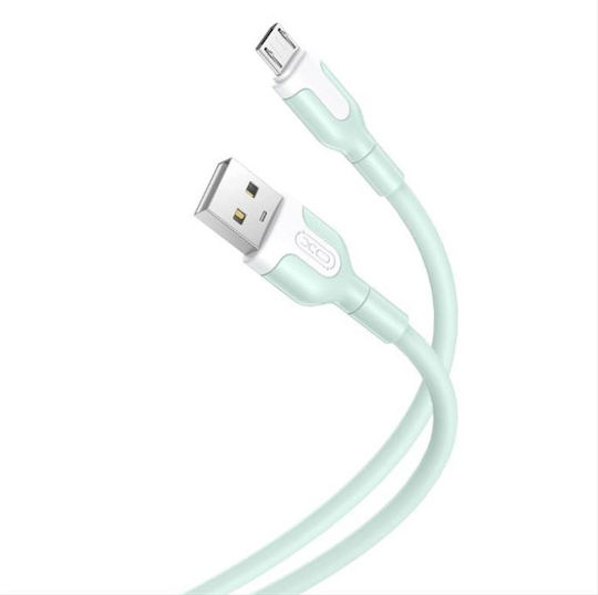 XO NB212 1m Regular USB 2.0 to micro USB Cable Green (XO-NB212-MGN)