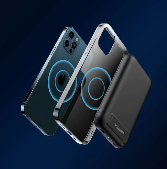 Veger Tiny MagSafe Power Bank 5000mAh 20W με Θύρα USB-C Μαύρο
