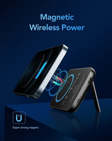 Veger Tiny MagSafe Power Bank 5000mAh 20W με Θύρα USB-C Μαύρο