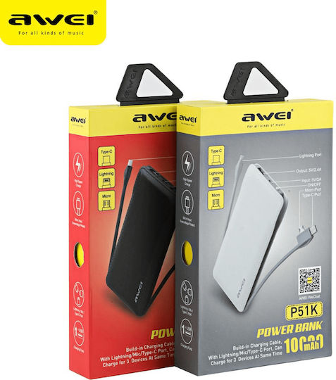P510K Power Bank 10000mAh mit USB-A Ausgangsanschlüsse Power Delivery Schwarz